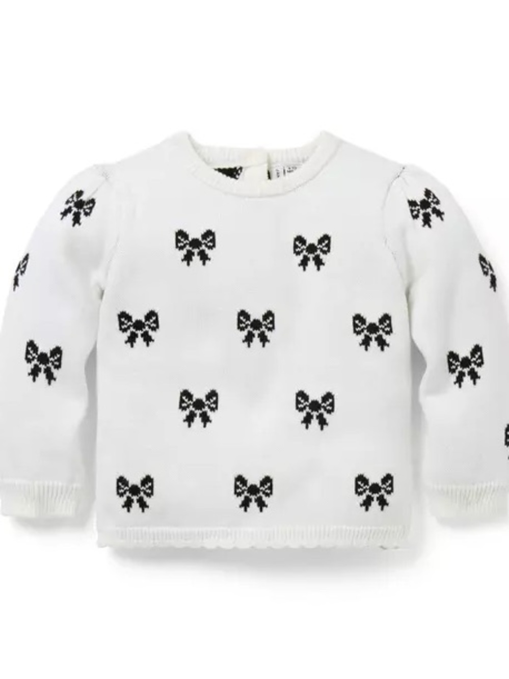 Janie and Jack White Knit Bow Sweater & Pants Set